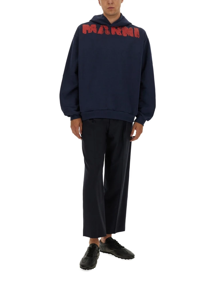 SWEATSHIRT WITH MAXI LOGO PRINT alternative