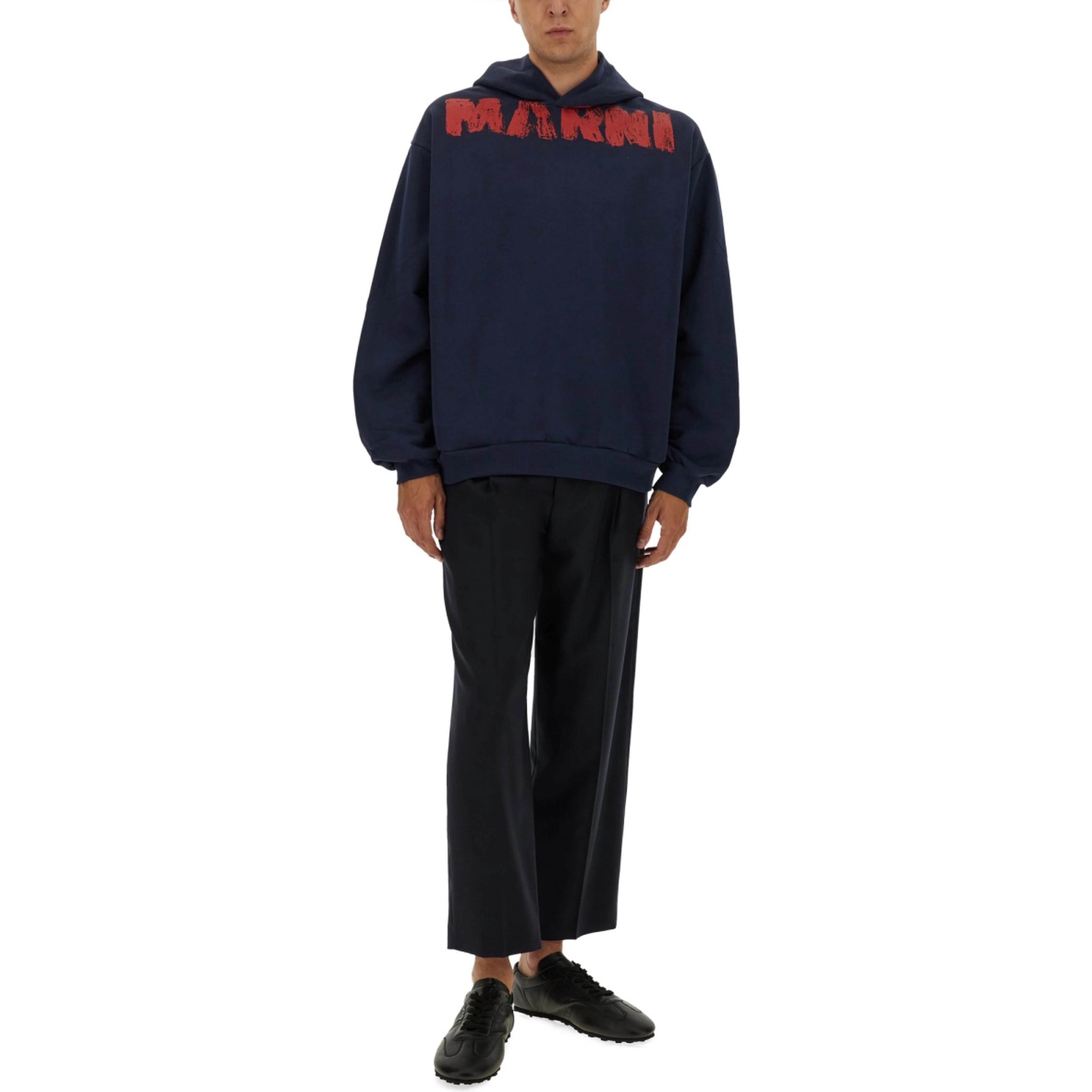SWEATSHIRT WITH MAXI LOGO PRINT