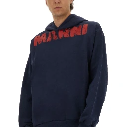 SWEATSHIRT WITH MAXI LOGO PRINT