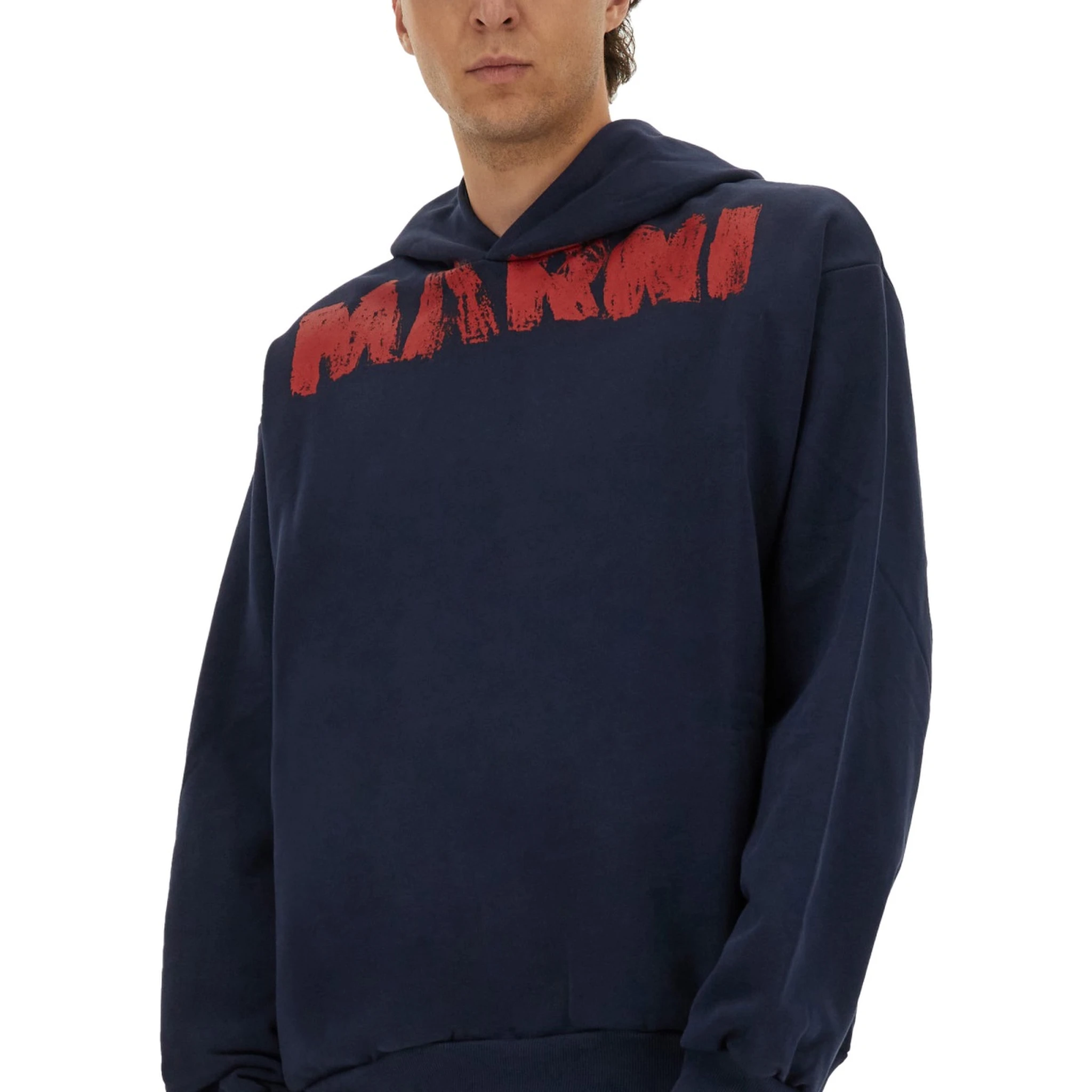 SWEATSHIRT WITH MAXI LOGO PRINT