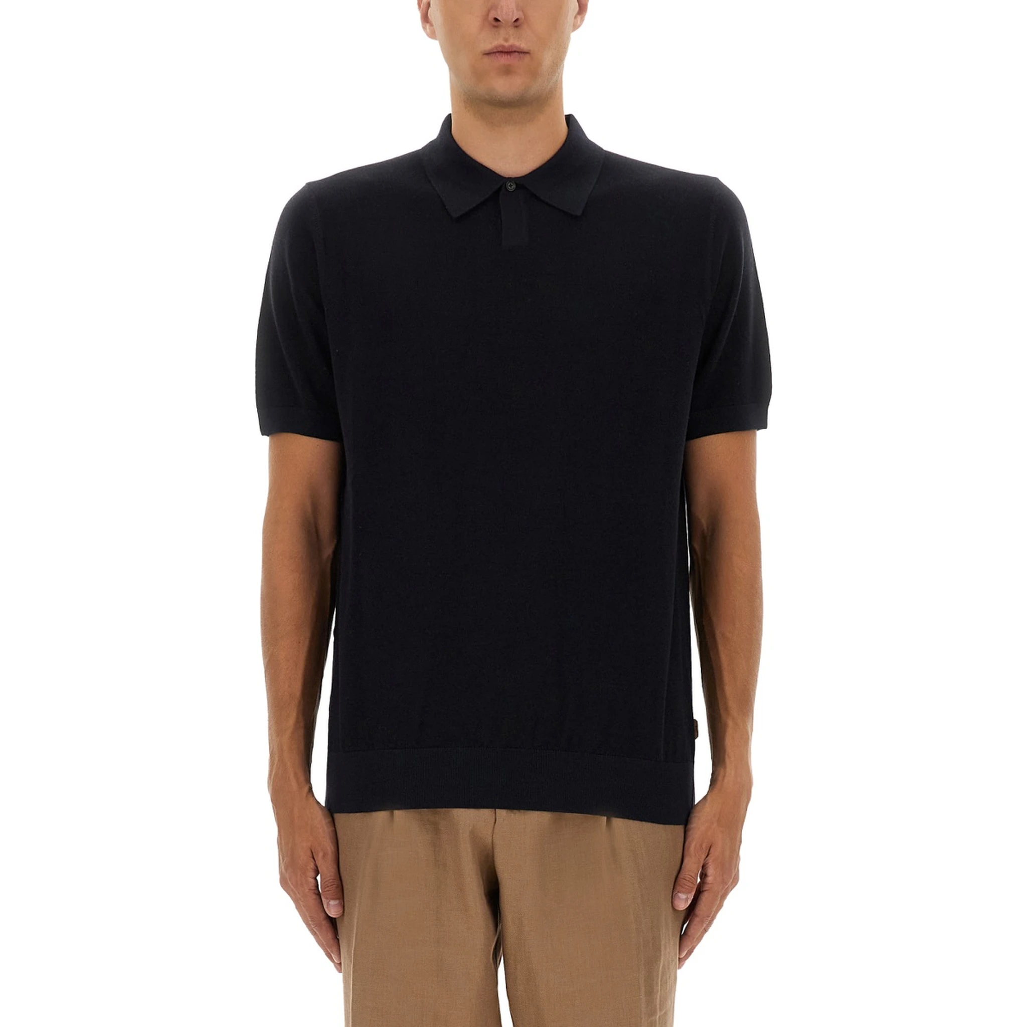 MERINO WOOL POLO SHIRT