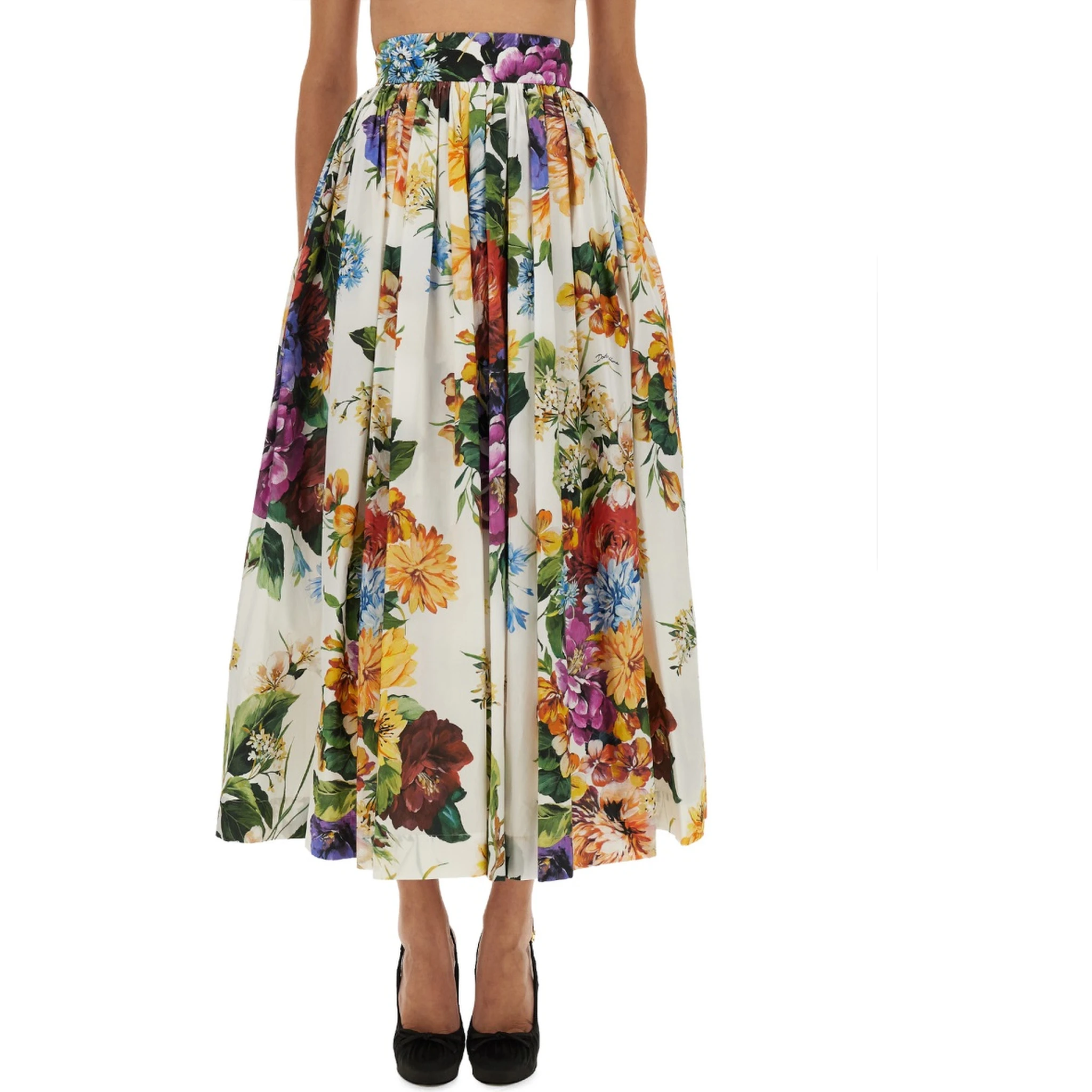 FLOWER BOUQUET PRINT SKIRT