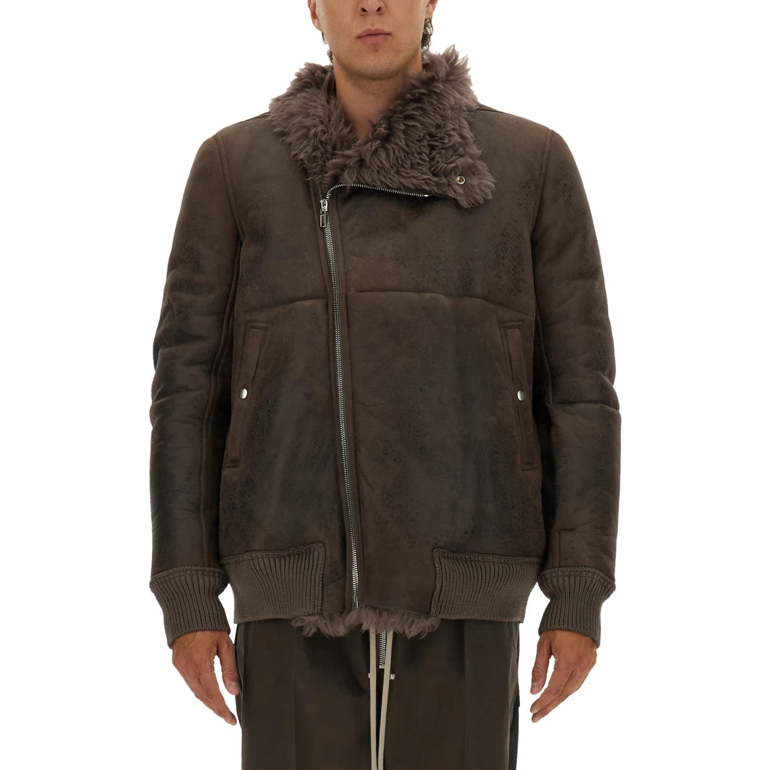 LEATHER BOMBER JACKET