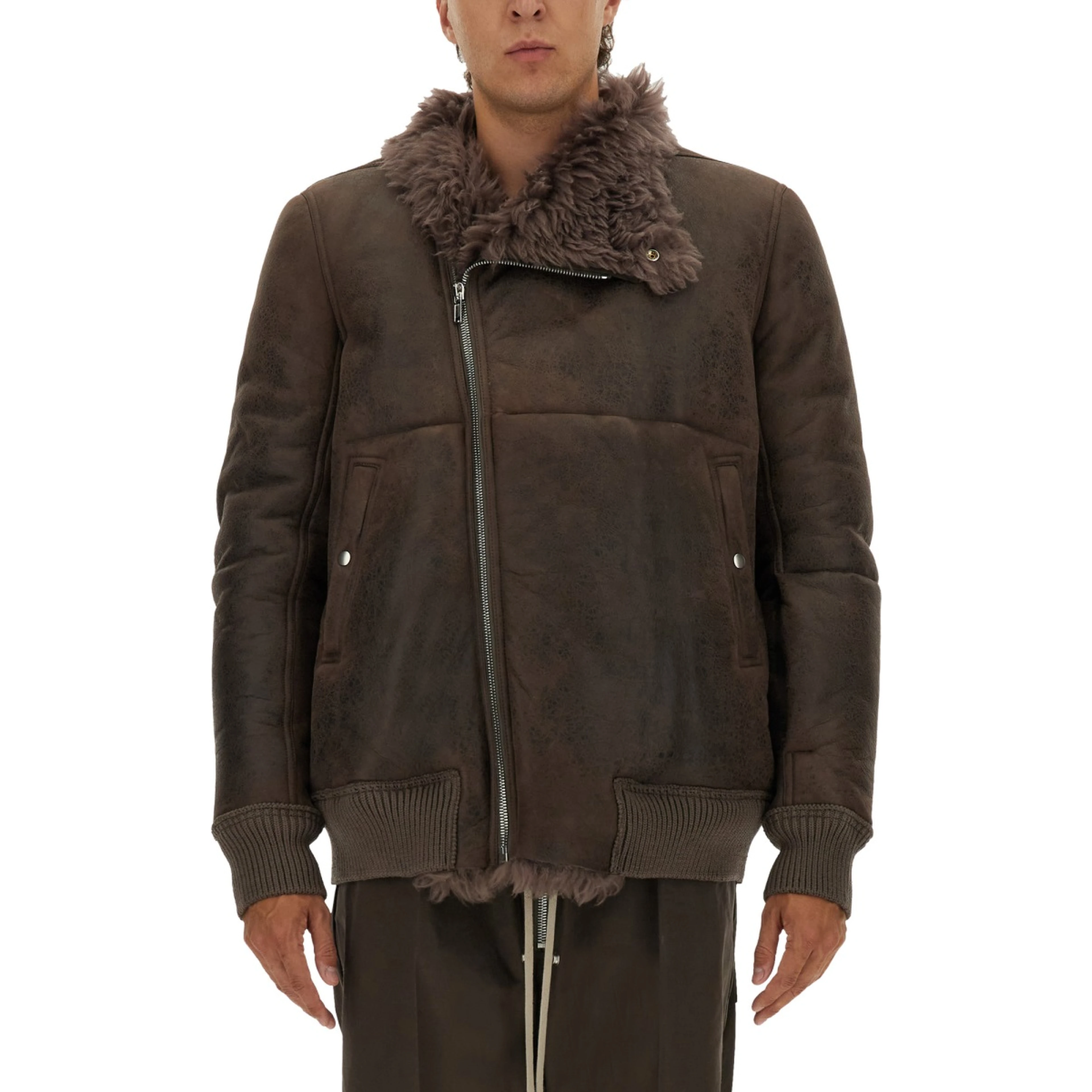 LEATHER BOMBER JACKET