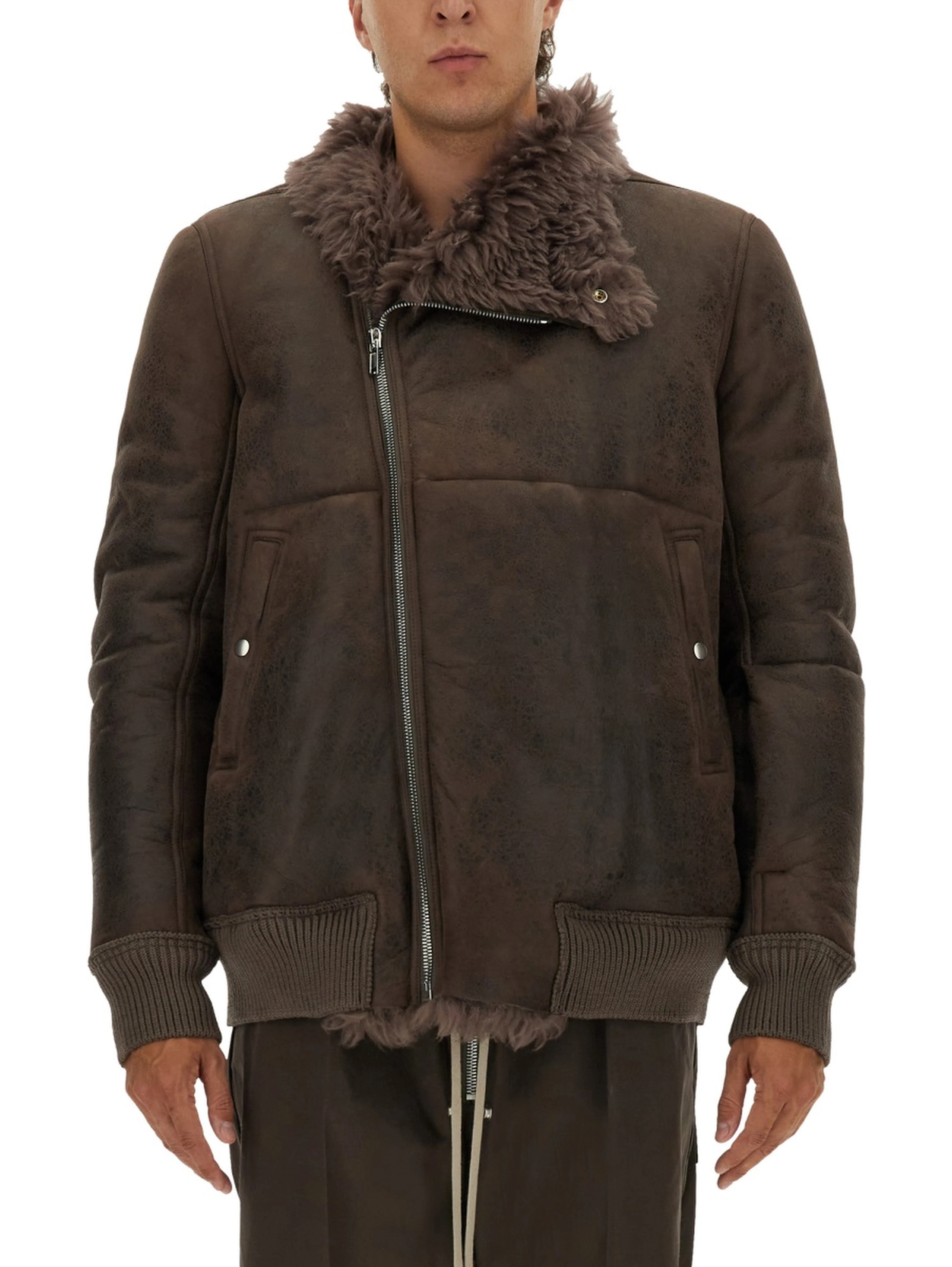 LEATHER BOMBER JACKET