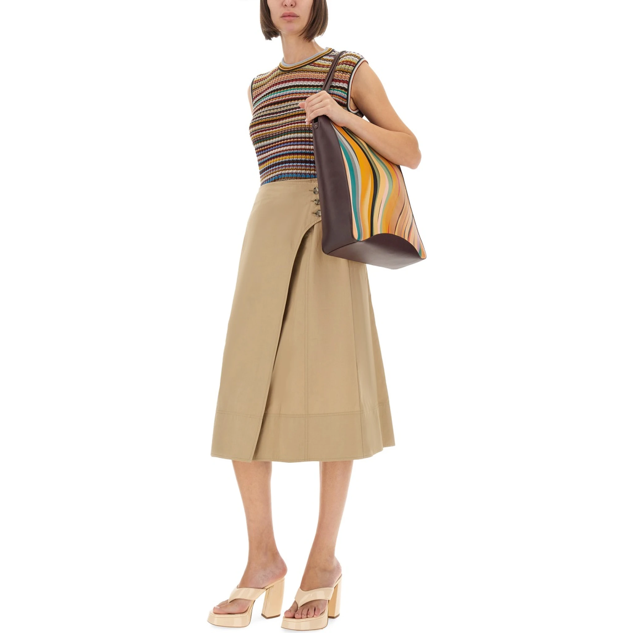 "SIGNATURE STRIPE" KNIT VEST