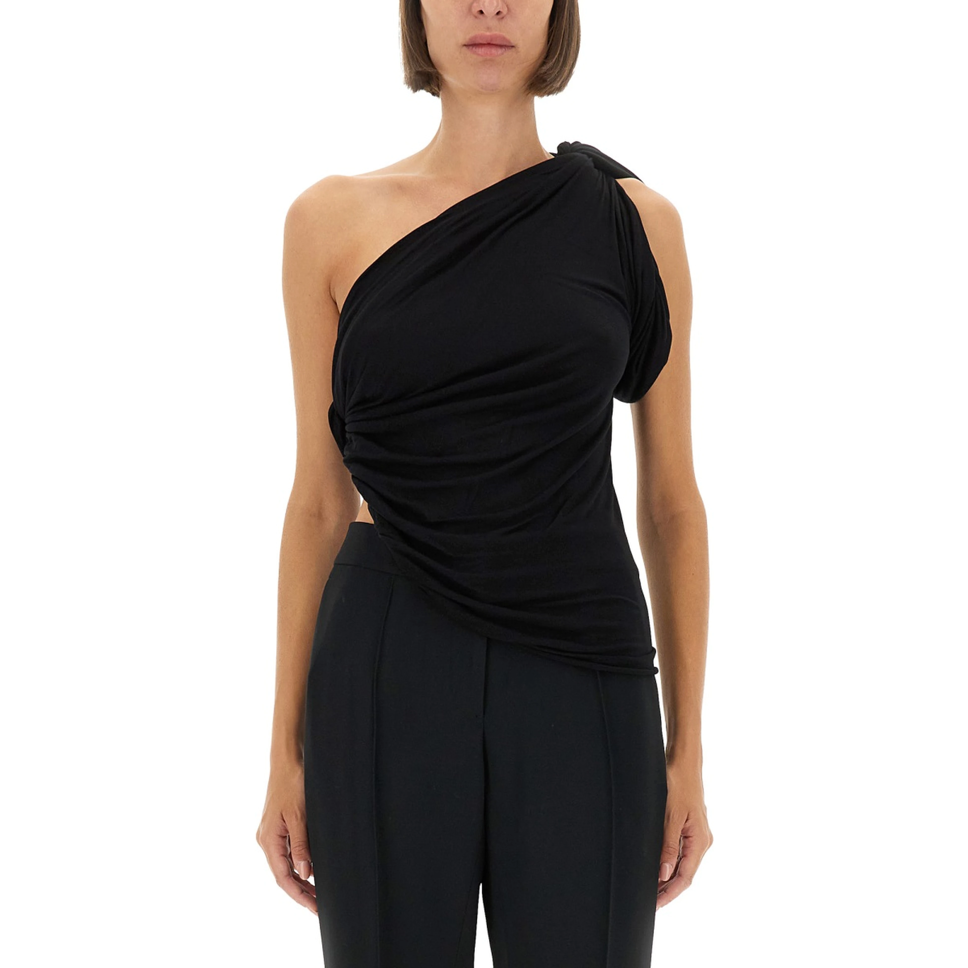 DRAPED ONE-SHOULDER TOP