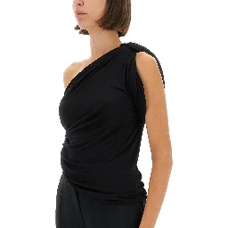 DRAPED ONE-SHOULDER TOP