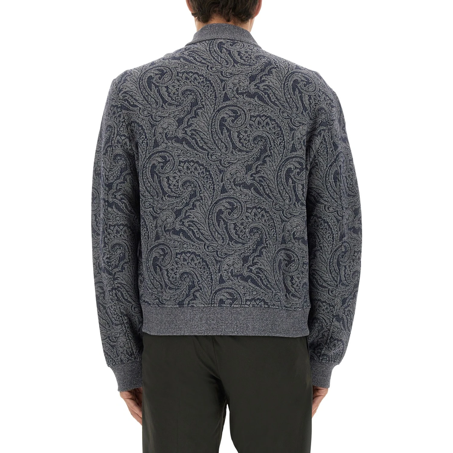 JACQUARD BOMBER JACKET WITH LOGO