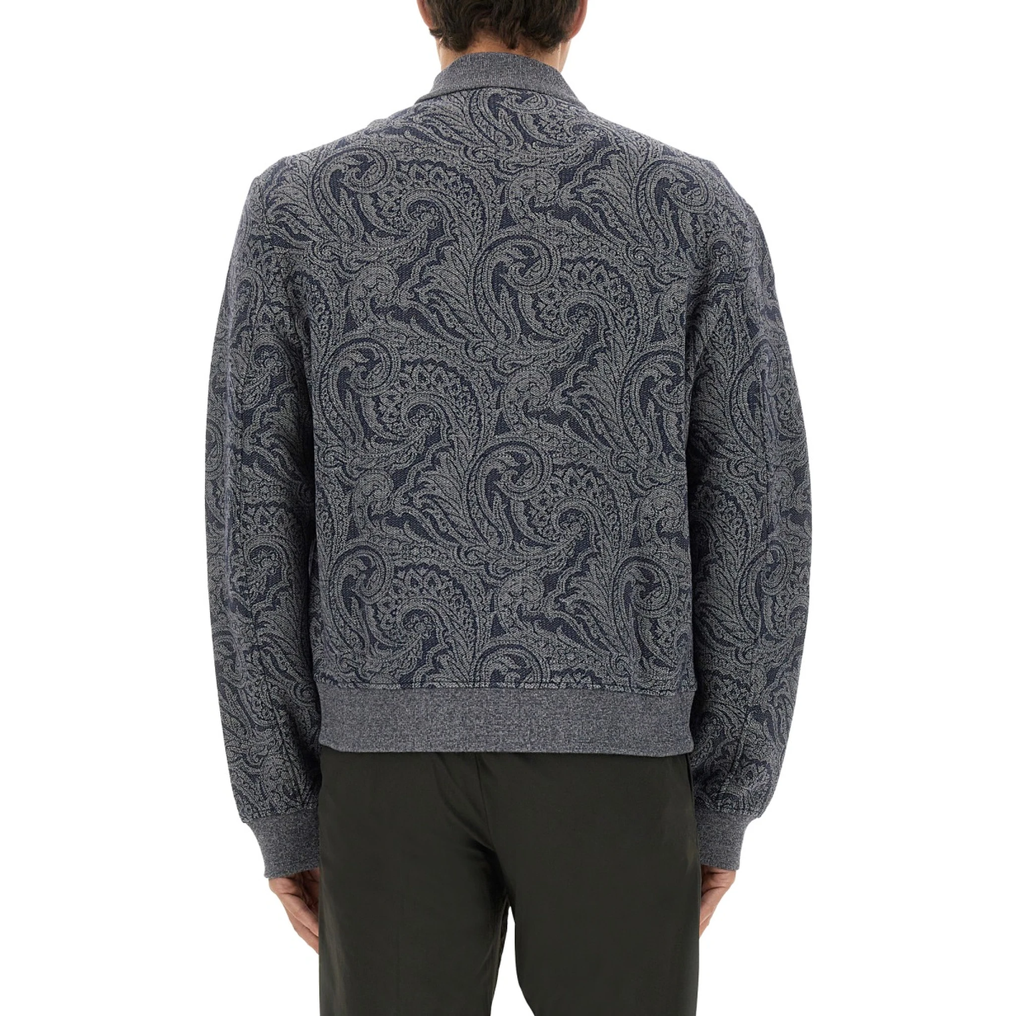 JACQUARD BOMBER JACKET WITH LOGO