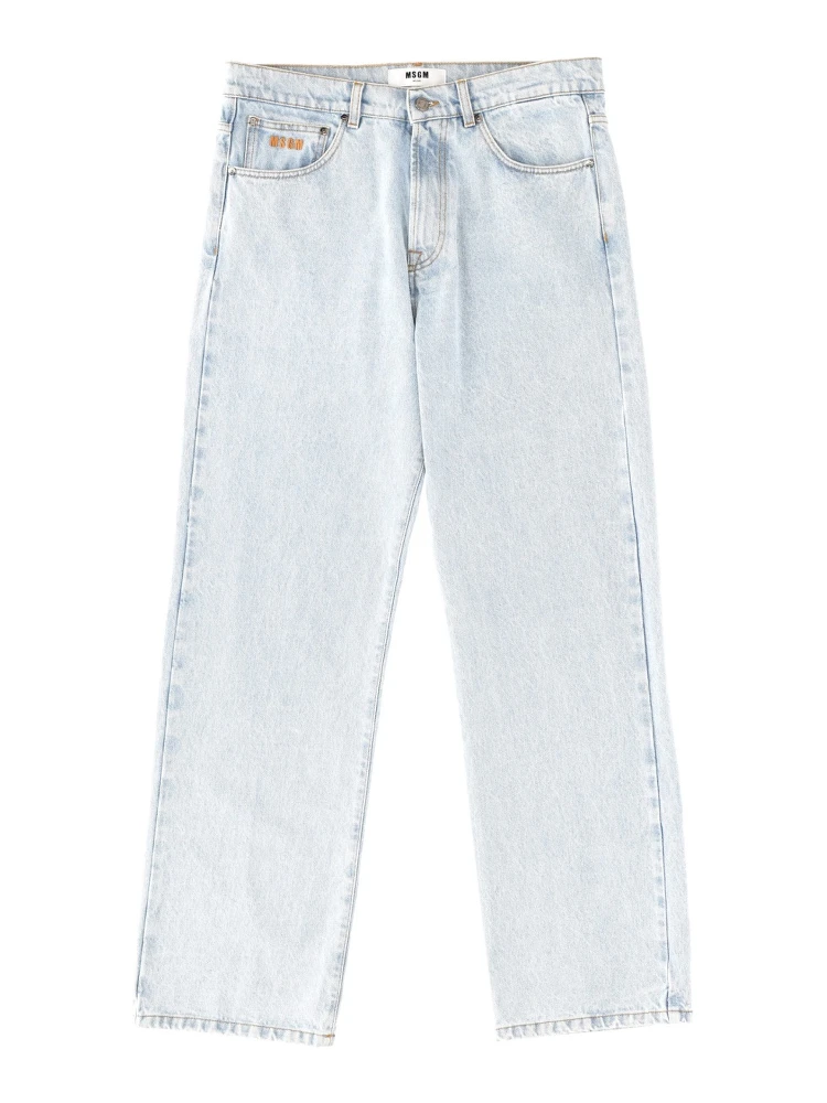 JEANS WITH EMBROIDERED LOGO