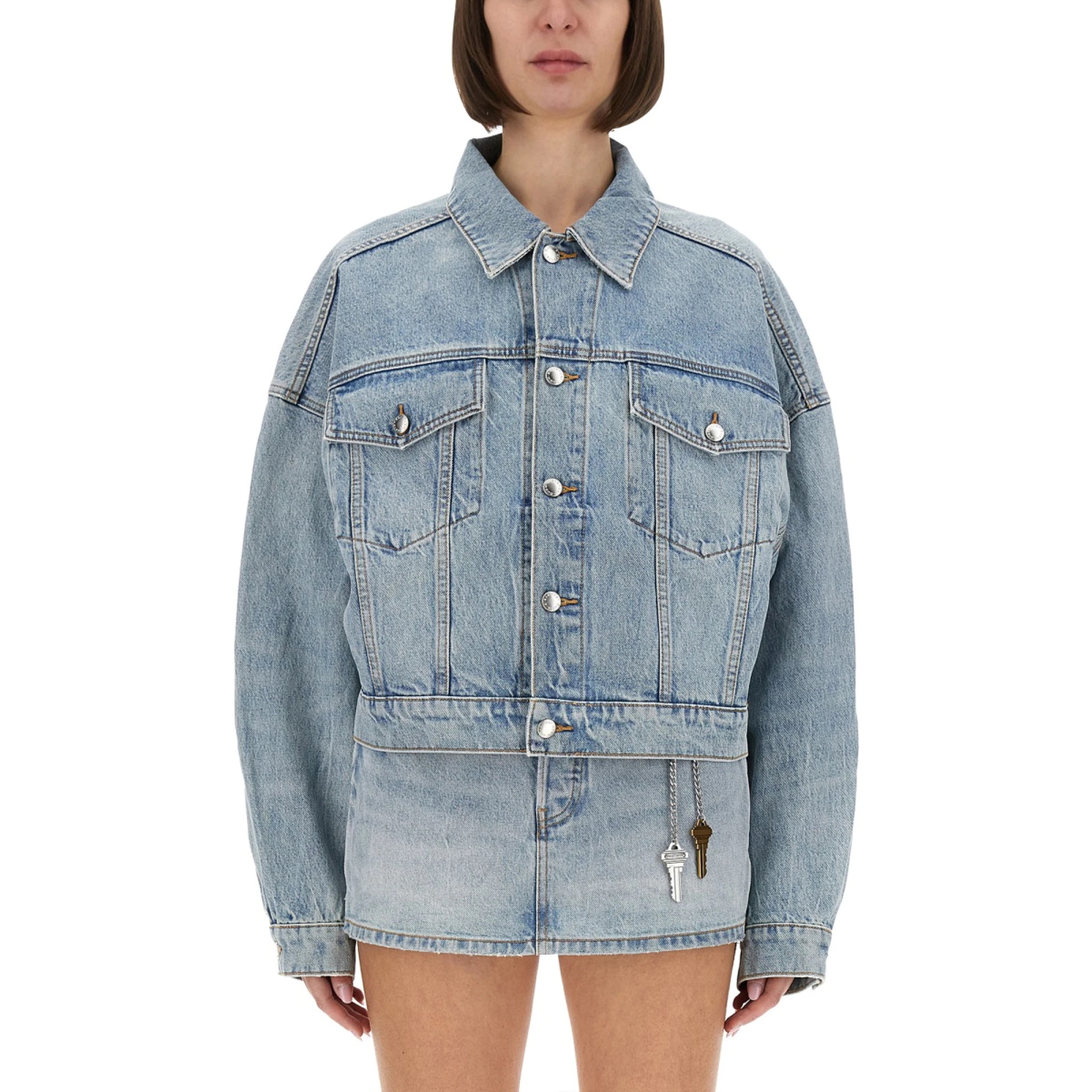 DENIM CLIP-ON TRUCKER JACKET