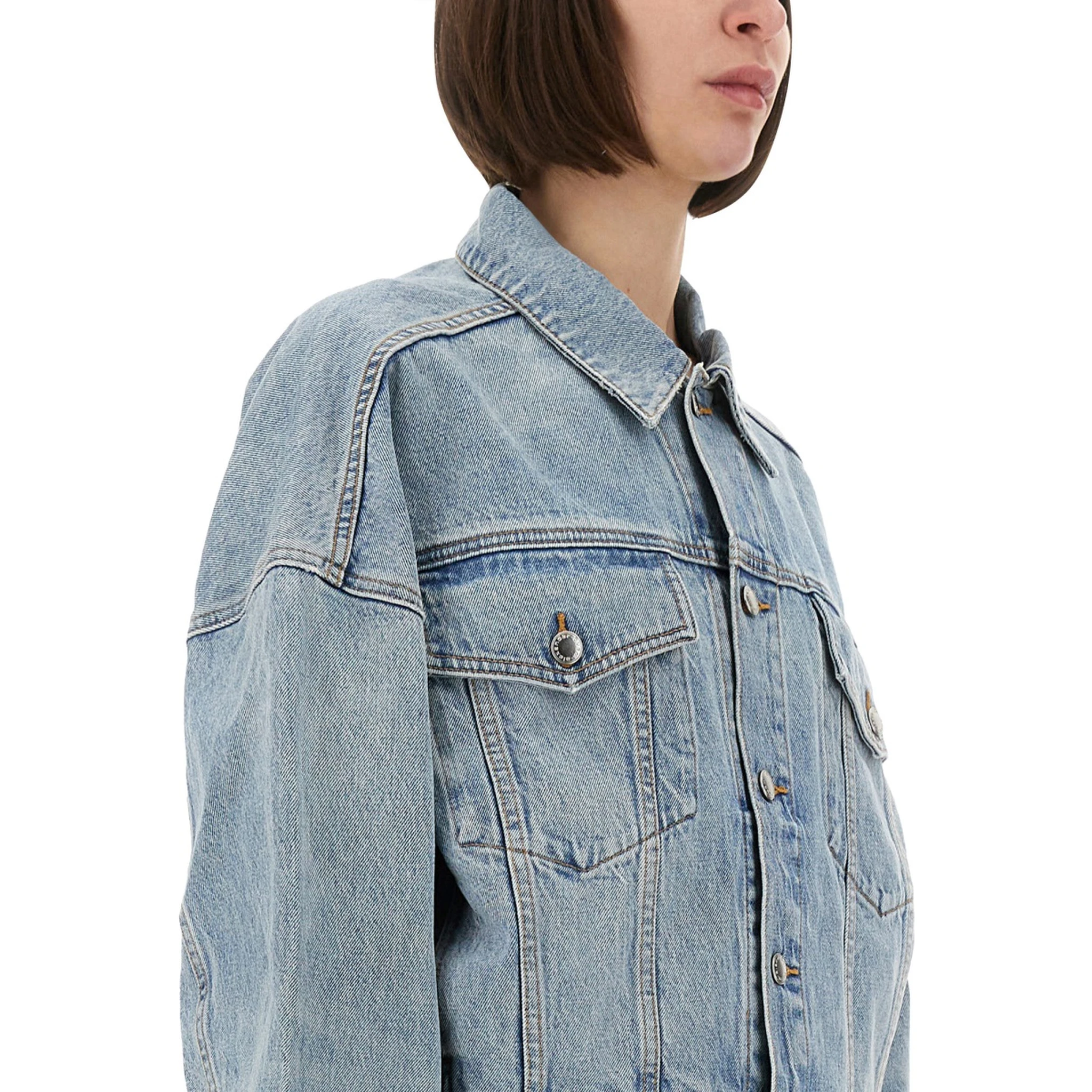 DENIM CLIP-ON TRUCKER JACKET