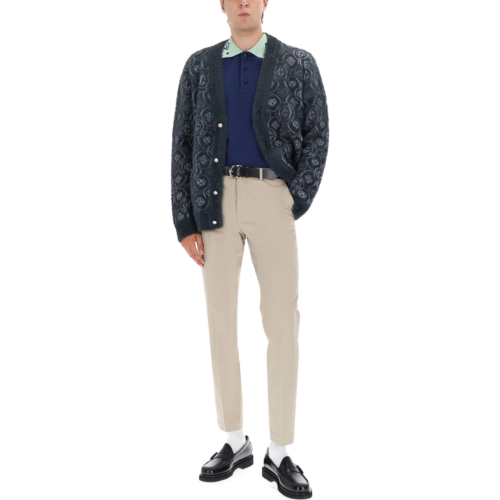 MONOGRAM "FLUFFY" CARDIGAN