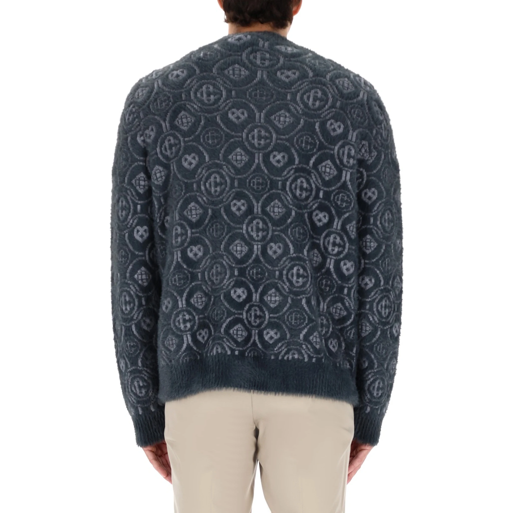 MONOGRAM "FLUFFY" CARDIGAN