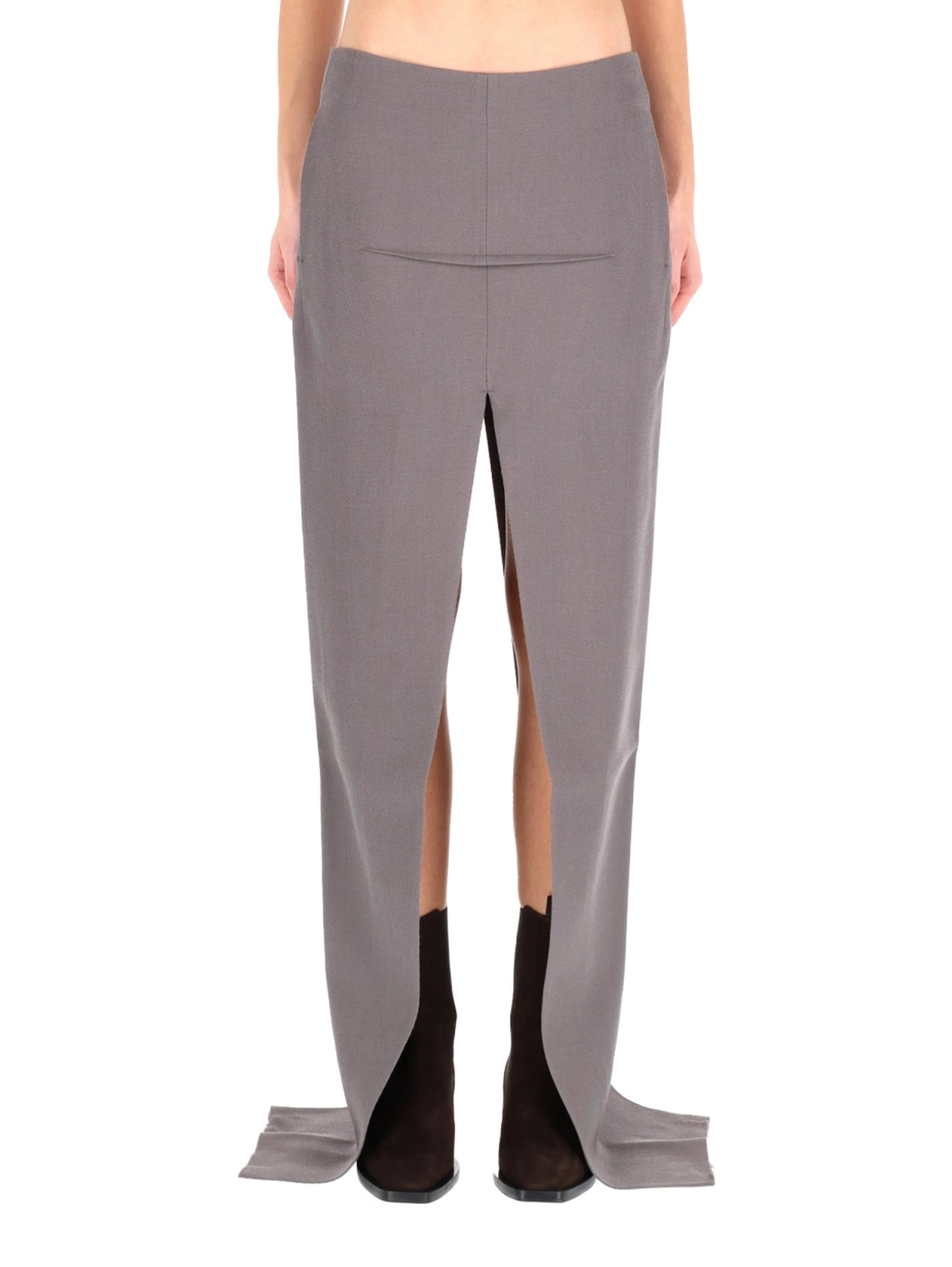 LONG SKIRT WITH CENTER SLITS