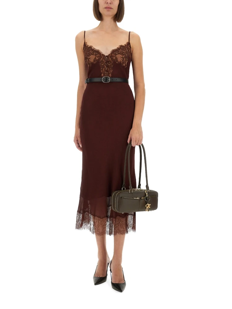 MIDI DRESS WITH LACE INSERTS alternative