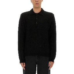 WOOL SWEATER WITH POLO COLLAR