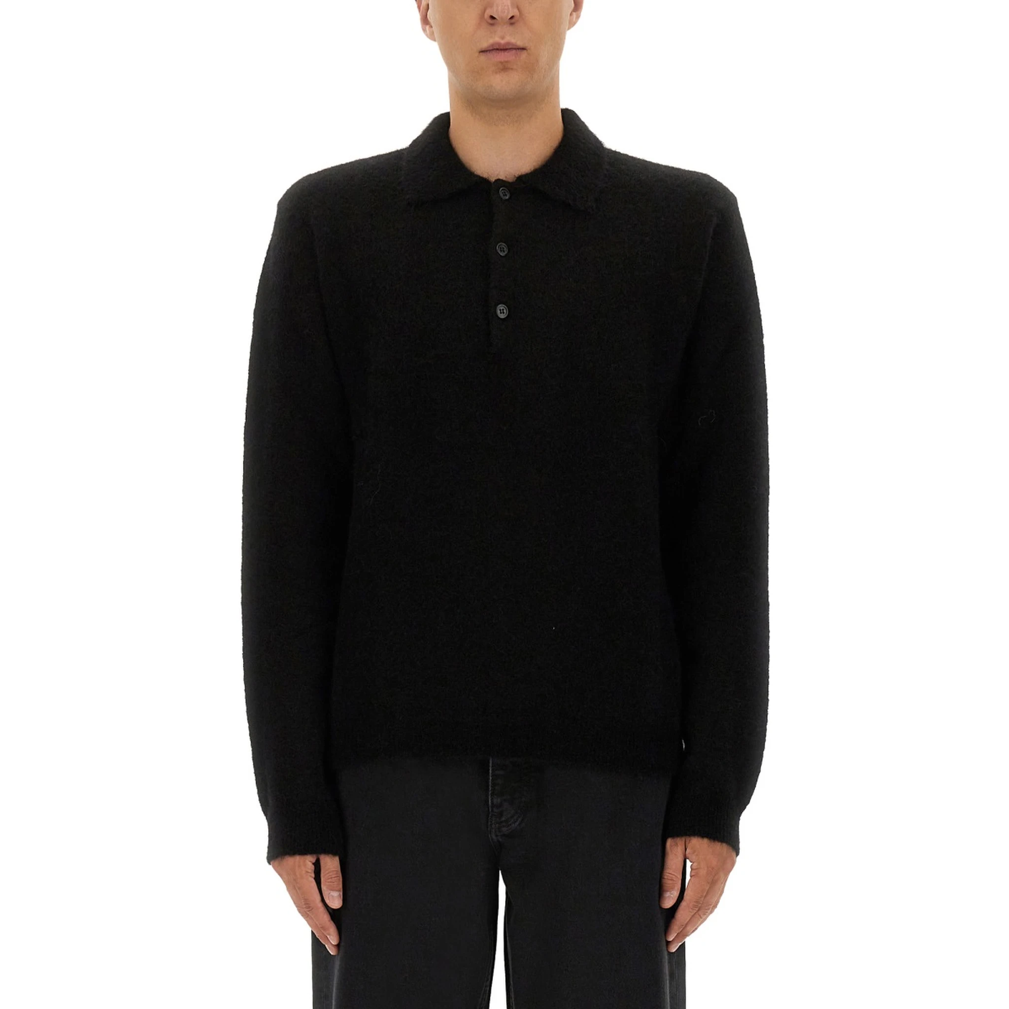 WOOL SWEATER WITH POLO COLLAR