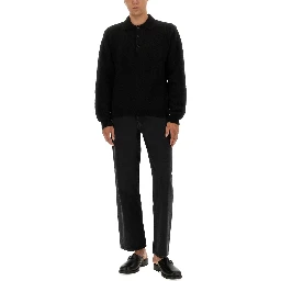 WOOL SWEATER WITH POLO COLLAR