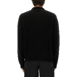 WOOL SWEATER WITH POLO COLLAR