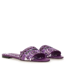 SLIDE SANDAL WITH EMBROIDERY
