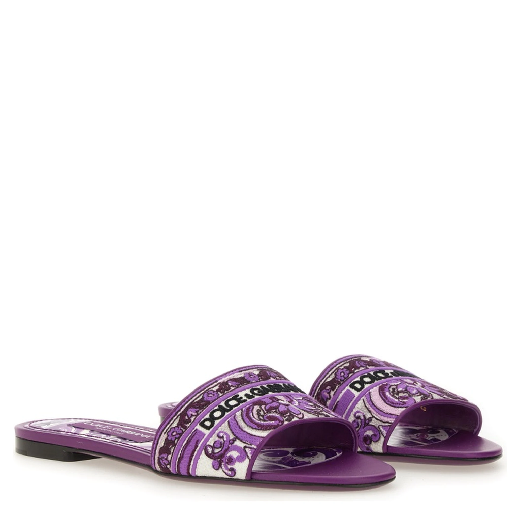 SLIDE SANDAL WITH EMBROIDERY