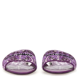 SLIDE SANDAL WITH EMBROIDERY