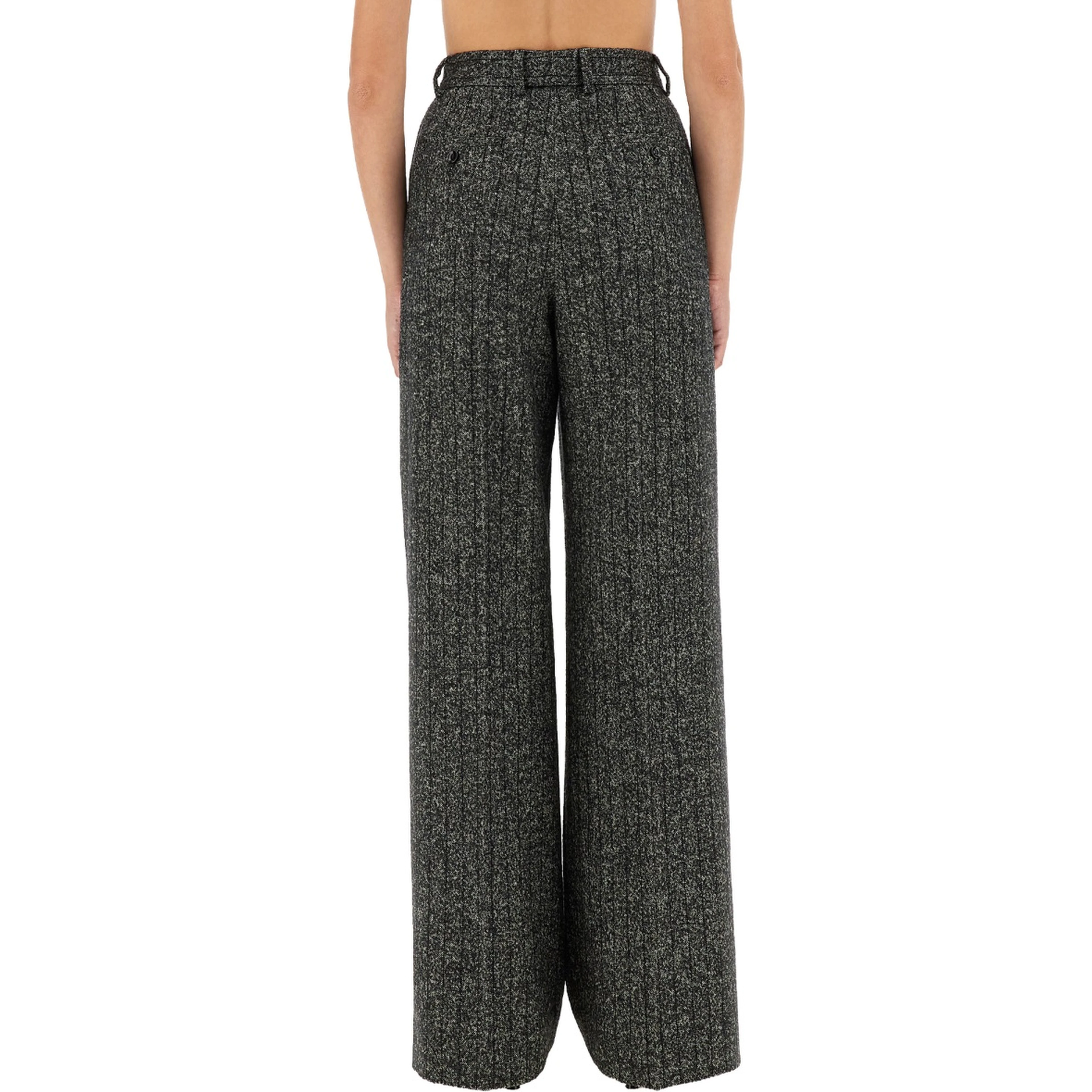 STRIPED WOOL PANTS