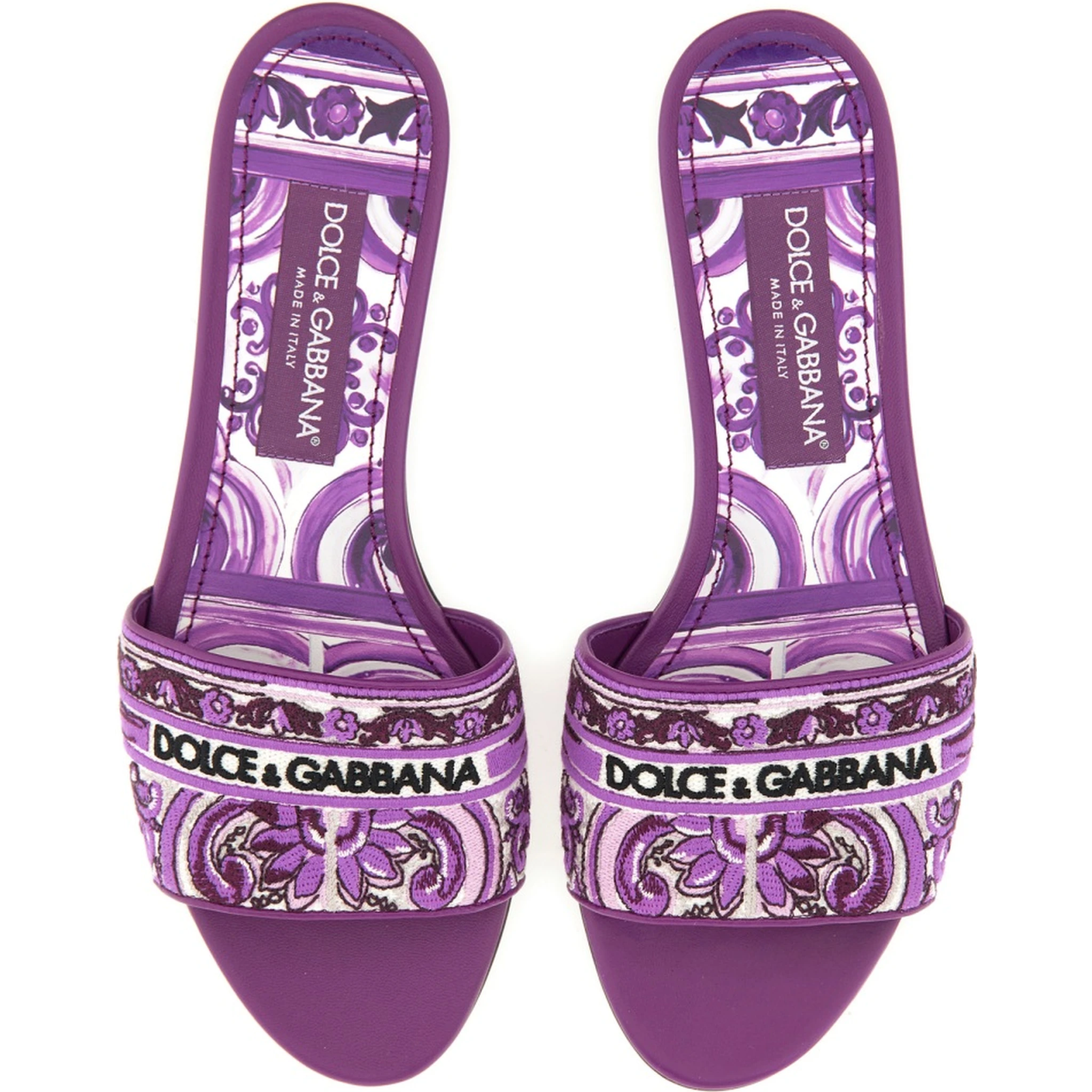 SLIDE SANDAL WITH EMBROIDERY