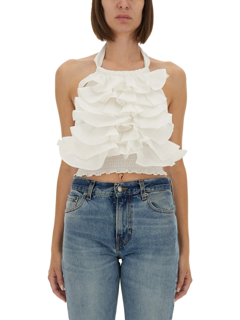"CYPRUS LAYER" TOP WITH RUFFLES