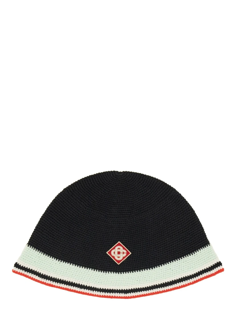 CROCHET HAT WITH LOGO