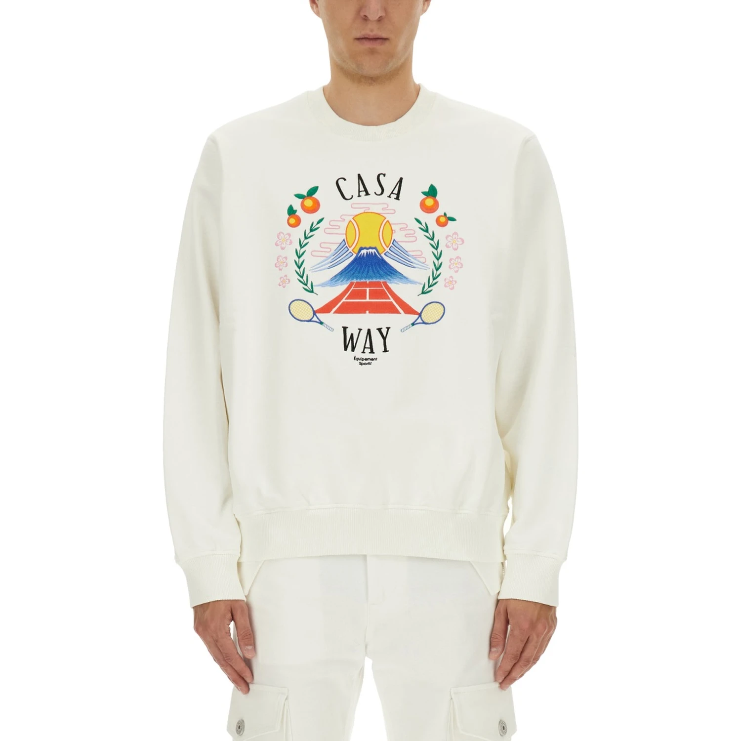 SWEATSHIRT WITH "HOME WAY MOUNTAIN" EMBROIDERY