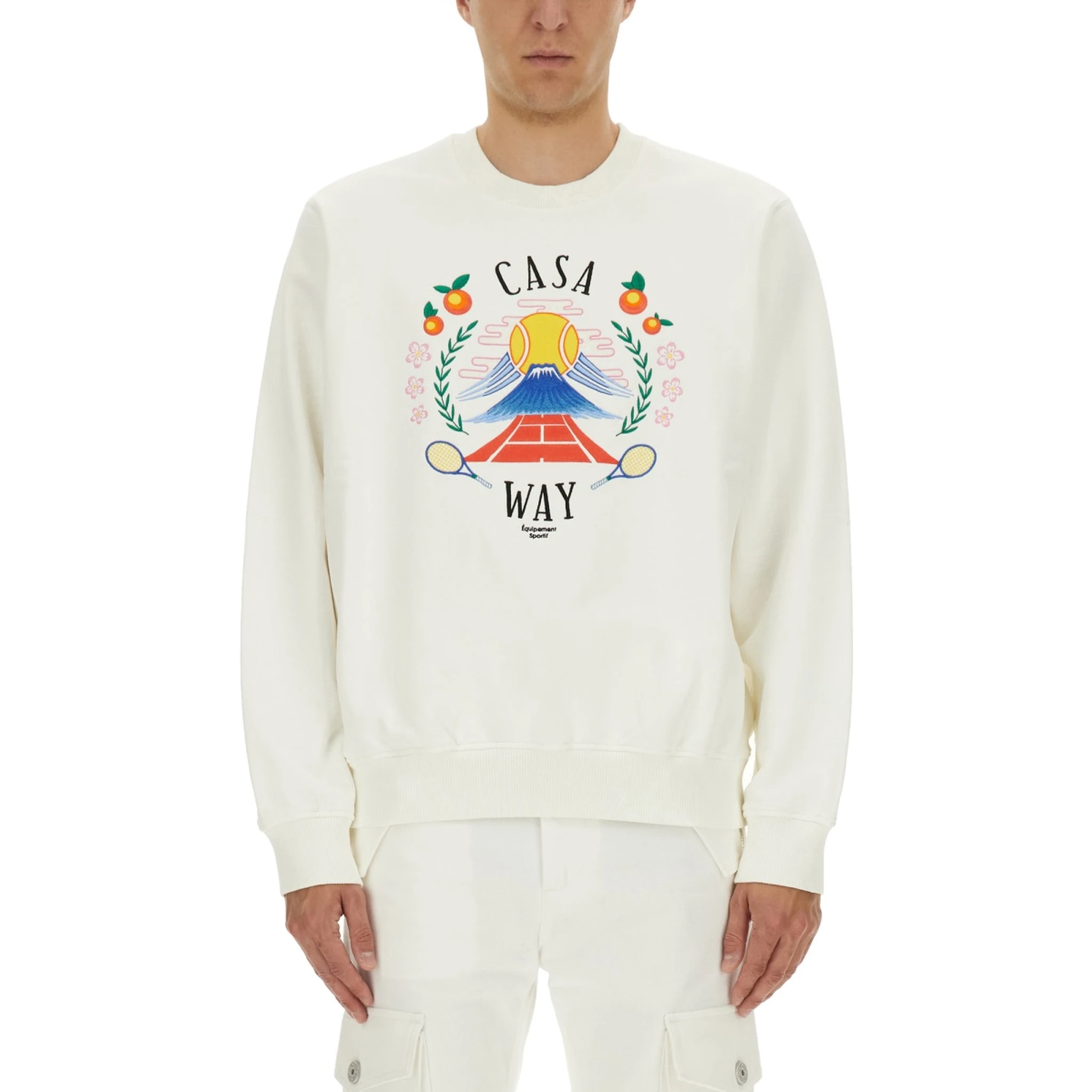 SWEATSHIRT WITH "HOME WAY MOUNTAIN" EMBROIDERY