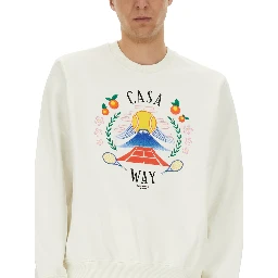 SWEATSHIRT WITH "HOME WAY MOUNTAIN" EMBROIDERY