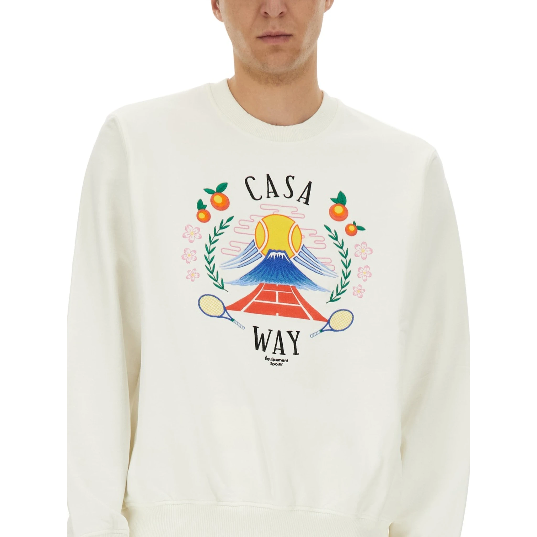 SWEATSHIRT WITH "HOME WAY MOUNTAIN" EMBROIDERY