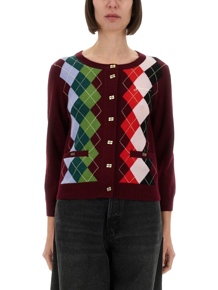 JACQUARD CASHMERE CARDIGAN