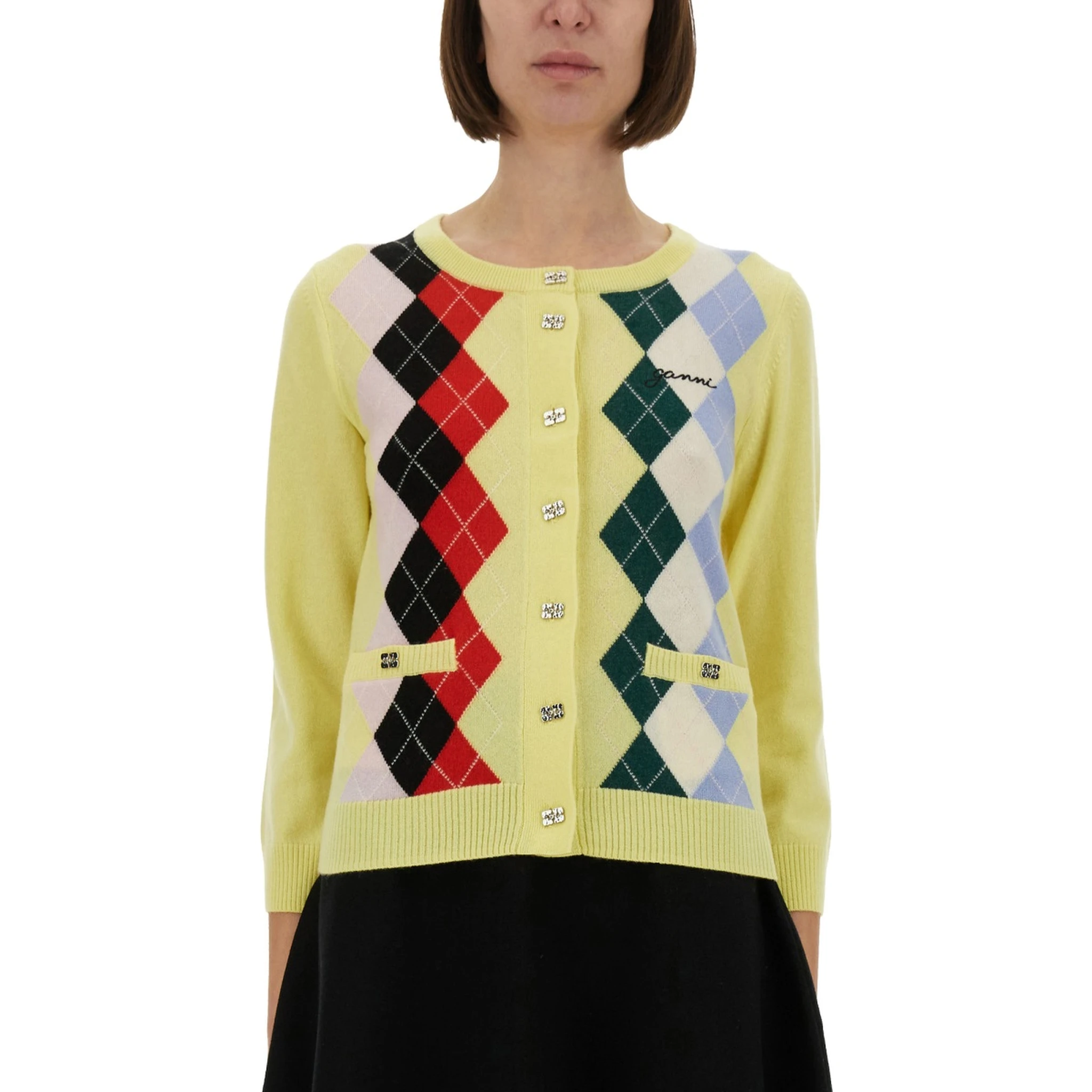 JACQUARD CASHMERE CARDIGAN
