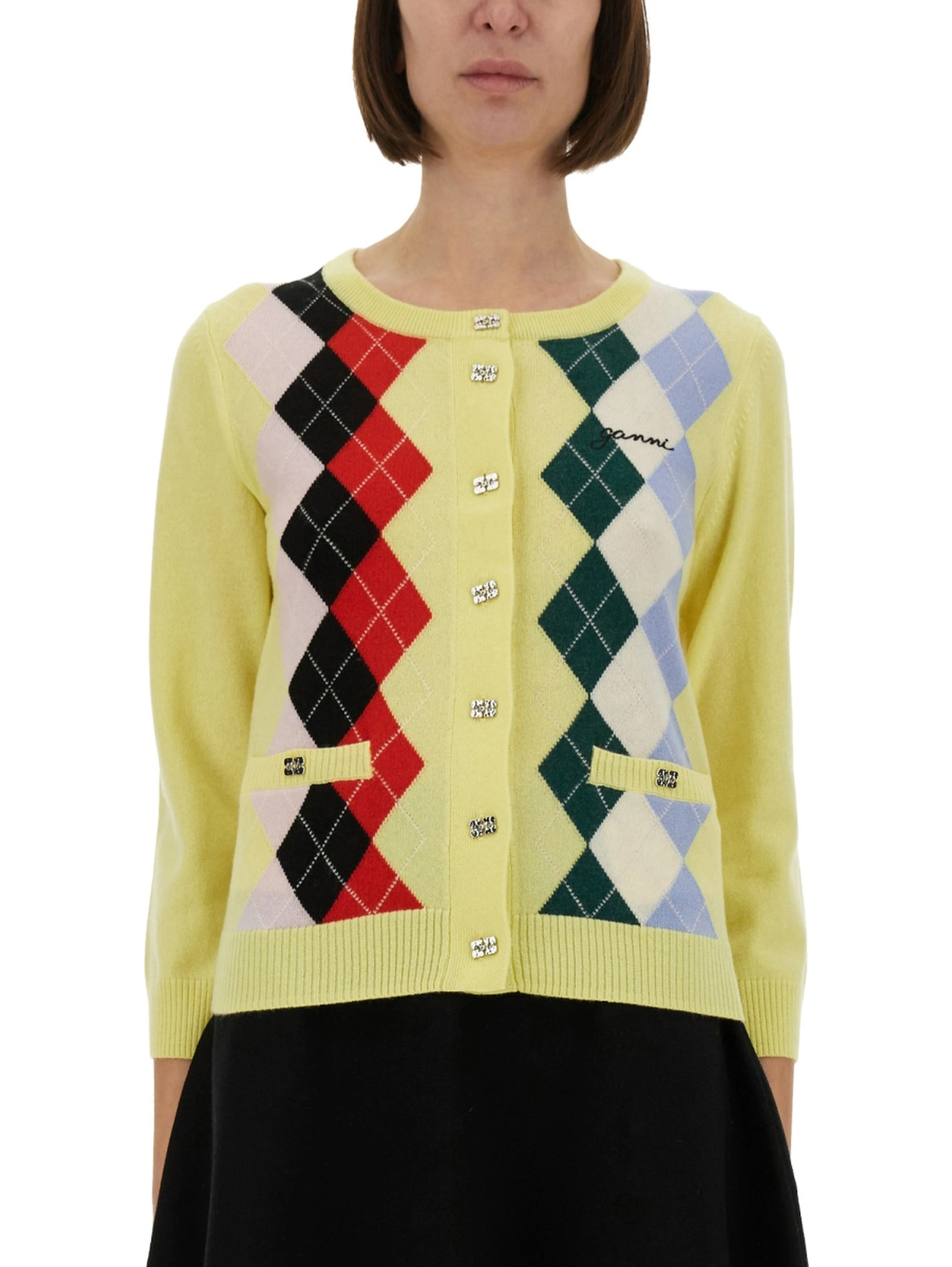 JACQUARD CASHMERE CARDIGAN