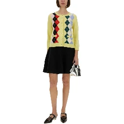 JACQUARD CASHMERE CARDIGAN