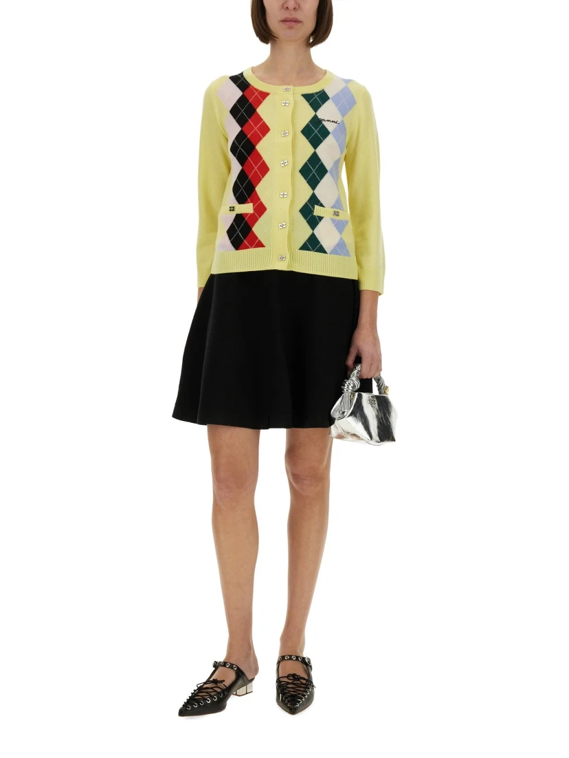 JACQUARD CASHMERE CARDIGAN