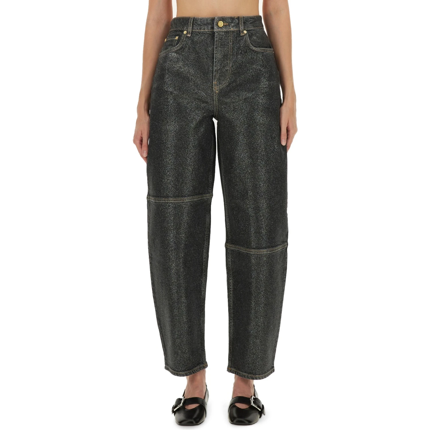 "STARY" JEANS IN SPARKLING FOIL