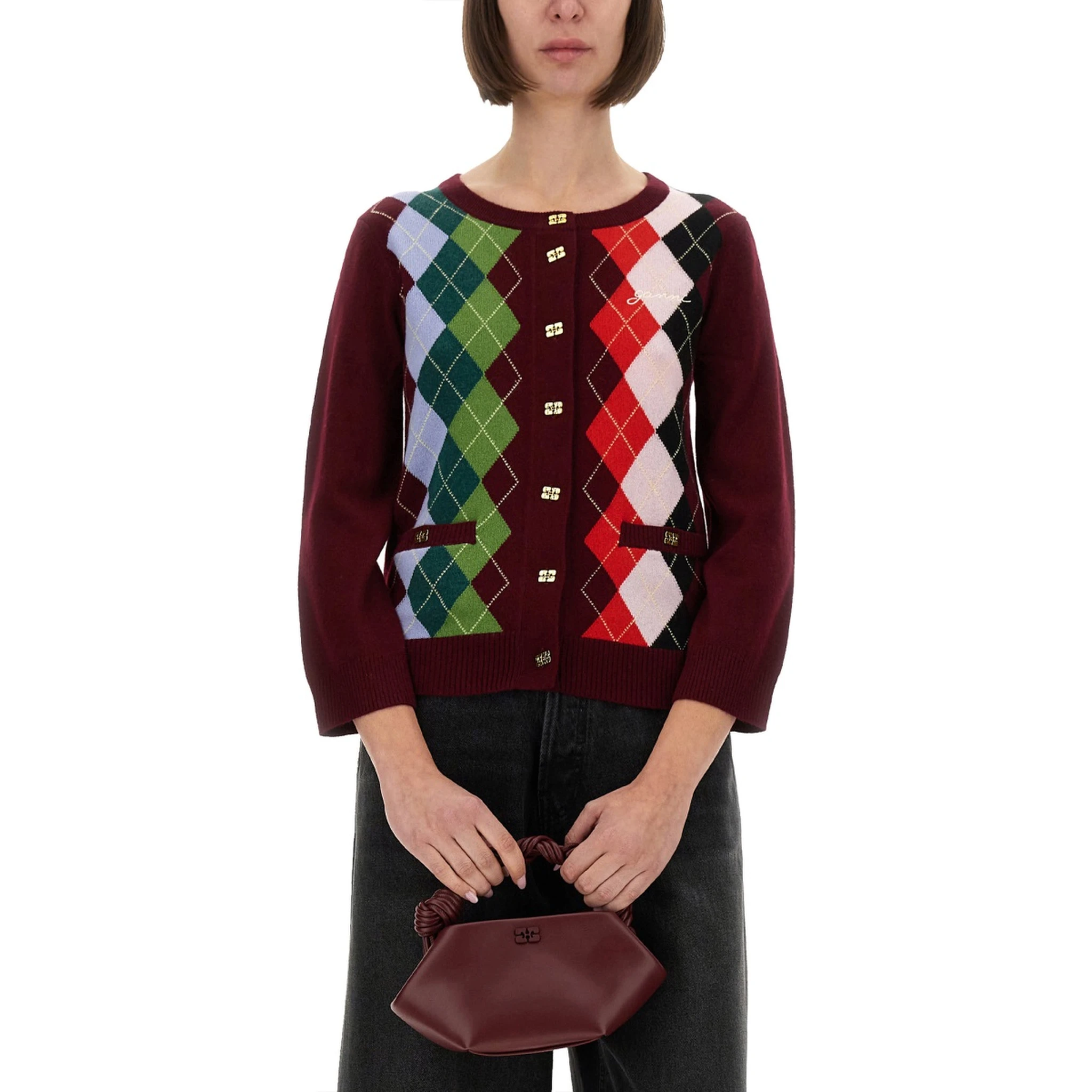 JACQUARD CASHMERE CARDIGAN