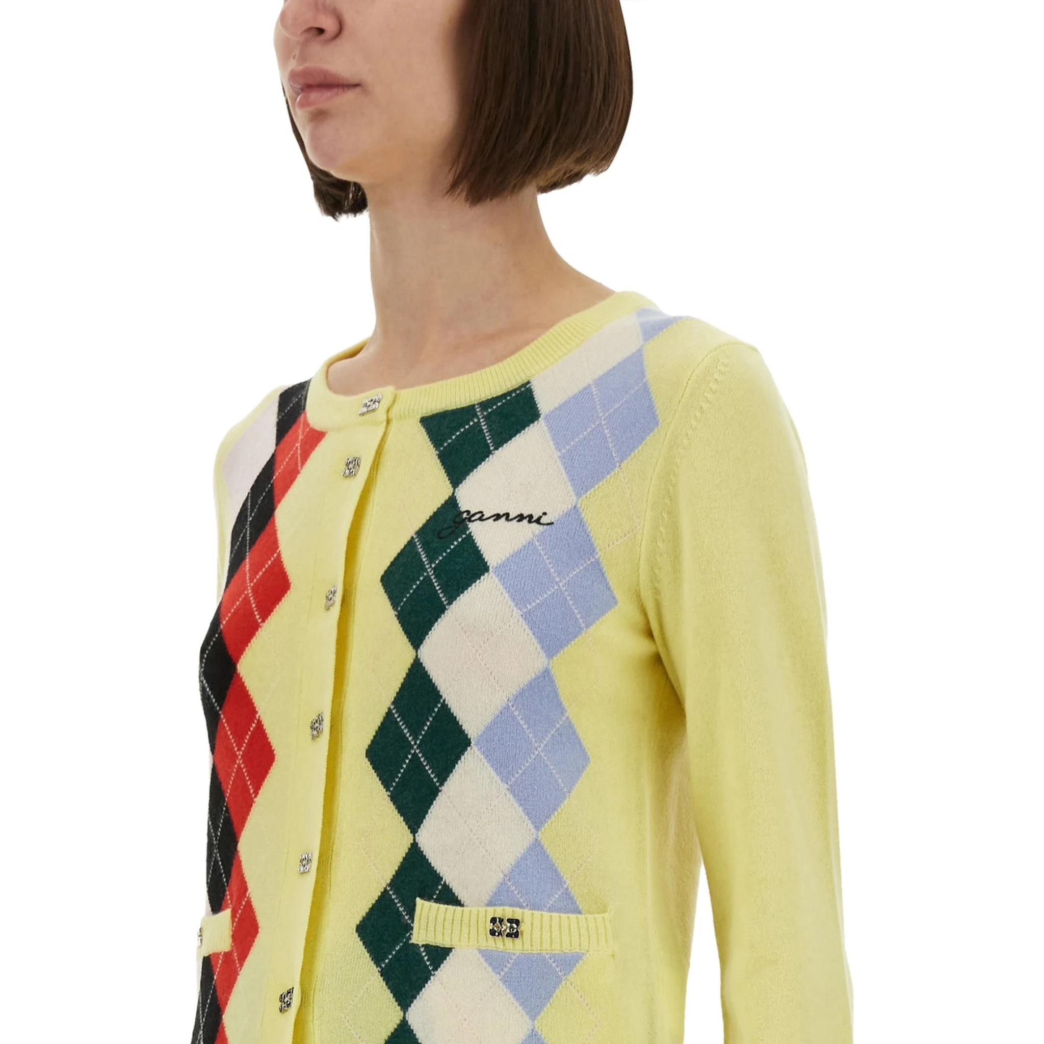 JACQUARD CASHMERE CARDIGAN
