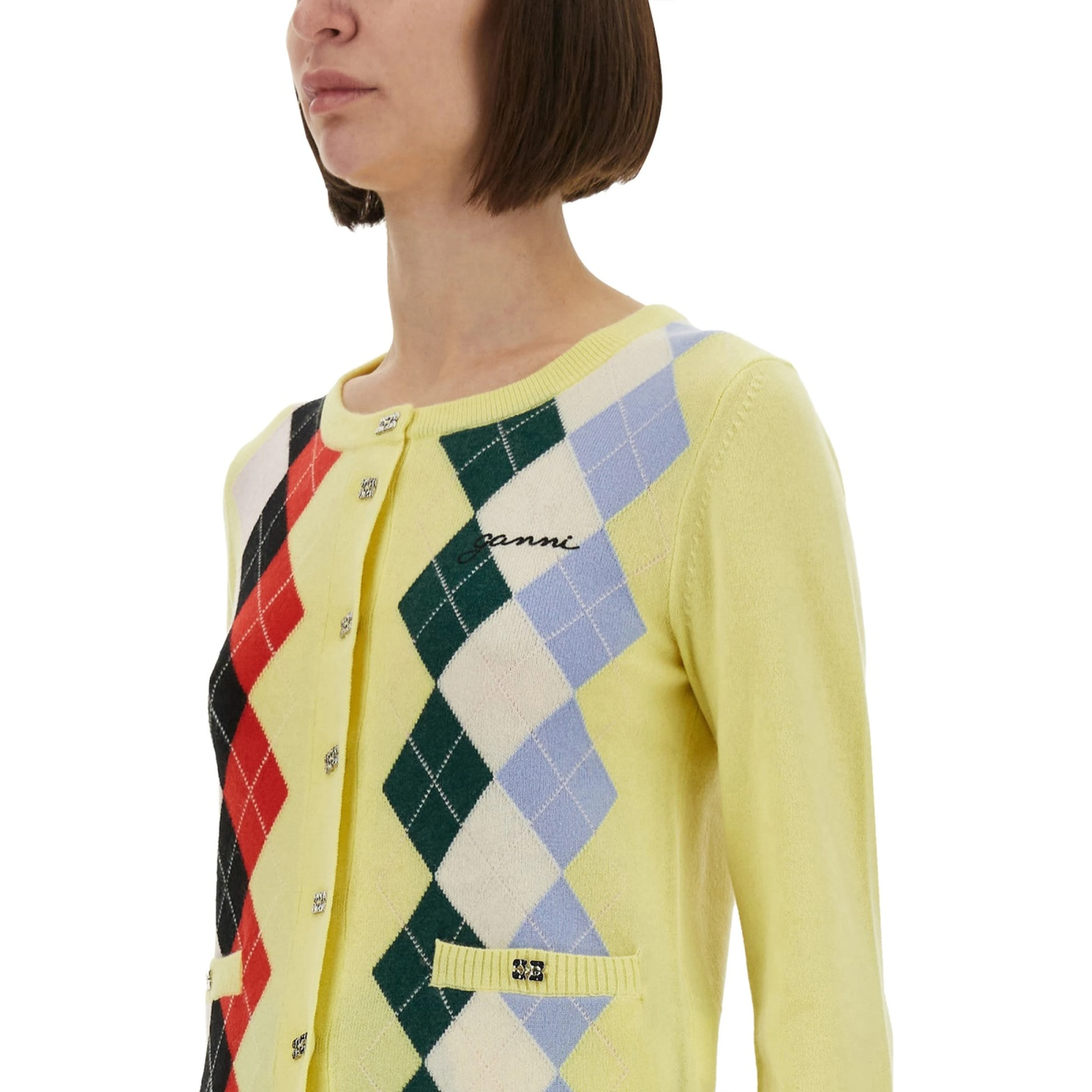 JACQUARD CASHMERE CARDIGAN