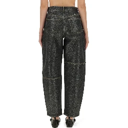 "STARY" JEANS IN SPARKLING FOIL