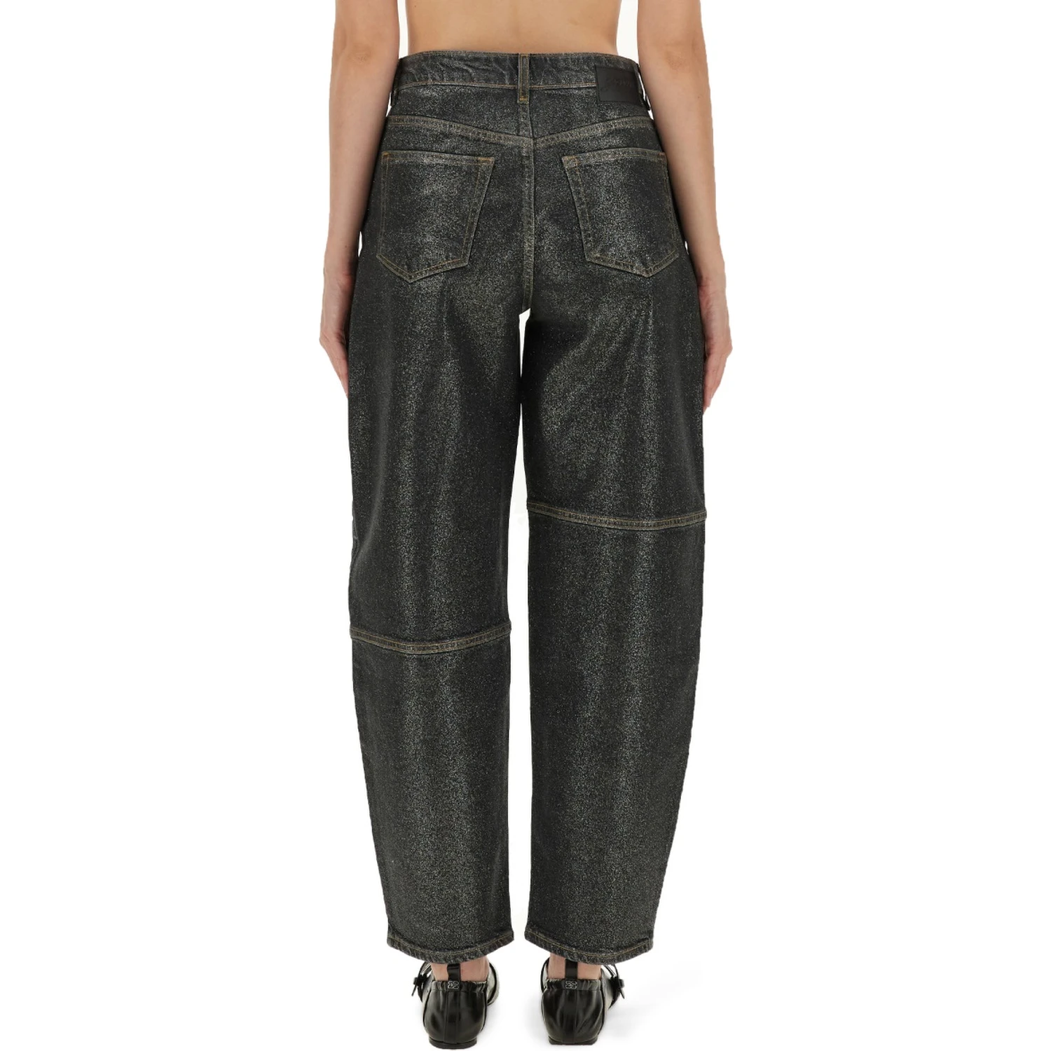 "STARY" JEANS IN SPARKLING FOIL