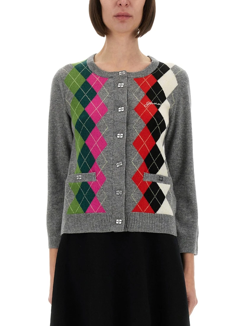 JACQUARD CASHMERE CARDIGAN