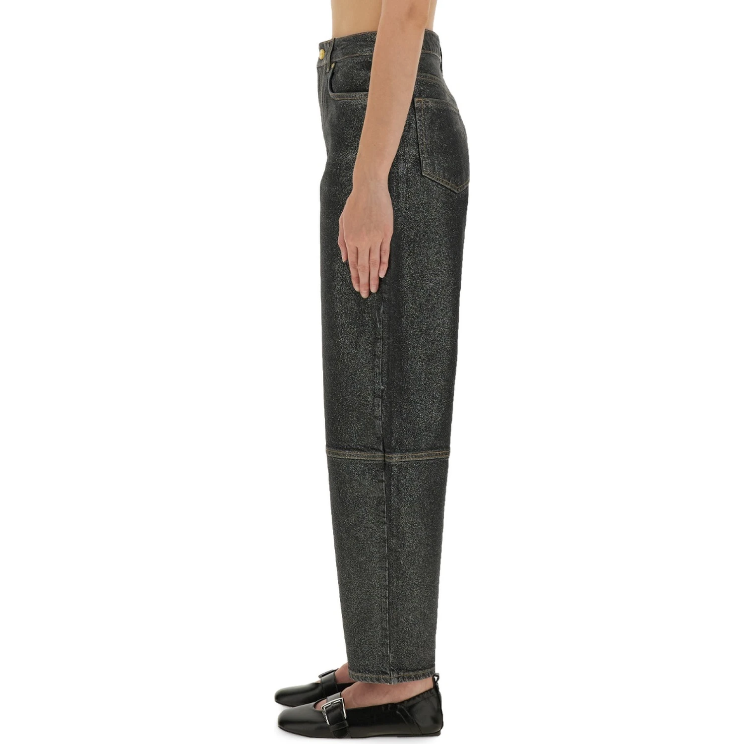 "STARY" JEANS IN SPARKLING FOIL