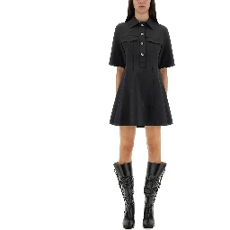 MINI DRESS WITH SCALLOPED BUTTONS